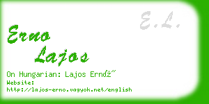 erno lajos business card